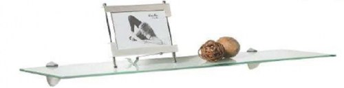 Glasmöbel Wandregal Milchglas Abmessung (B x H): 78 x 18 cm Gewicht: 4 kg Belastbarkeit: 10 kg inkl. Wandhalterung